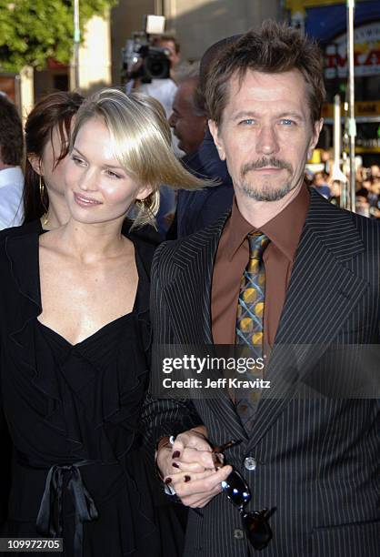 Alisa Marshall and Gary Oldman during Batman Begins Los Angeles Premiere - Arrivals at Grauman's Chinese Theater in Hollywood, California, United...