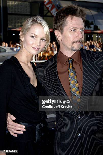 Alisa Marshall and Gary Oldman during Batman Begins Los Angeles Premiere - Arrivals at Grauman's Chinese Theater in Hollywood, California, United...