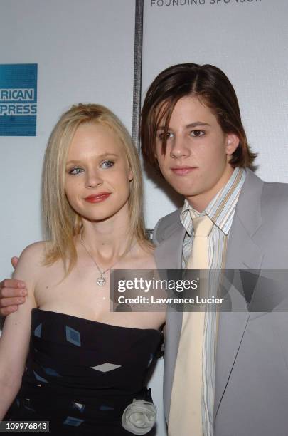 Thora Birch and her brother Bolt Birch during 4th Annual Tribeca Film Festival - Slingshot Premiere - Arrivals at Stuyvesant High School in New York...