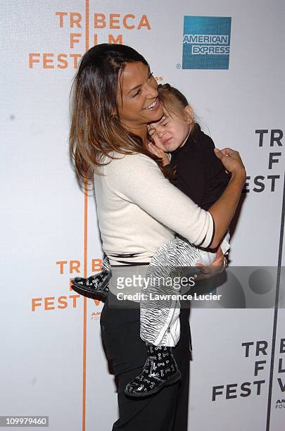 Eva La Rue and daughter Kaya Callahan during 4th Annual Tribeca Film Festival - The Muppets' Wizard of Oz Premiere - Arrivals at Tribeca Performing...