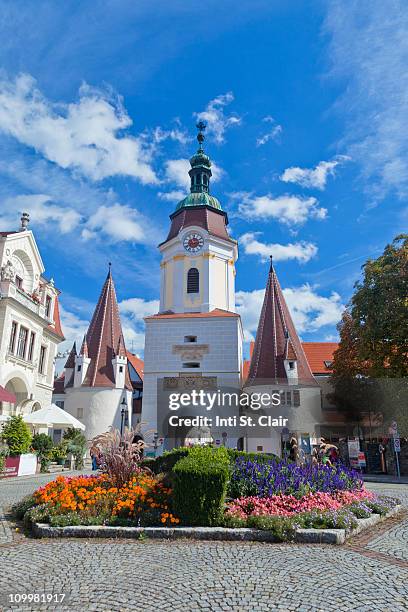 gateway to historic krems an der donau. - krems austria stock pictures, royalty-free photos & images