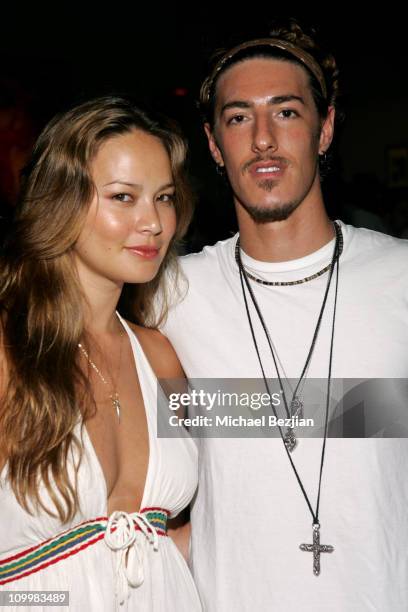 Moon Bloodgood and Eric Balfour during Green Dog Films Holds Benefit to Aid the Women of Juárez and Amazon Watch at THE DAY AFTER in Los Angeles,...