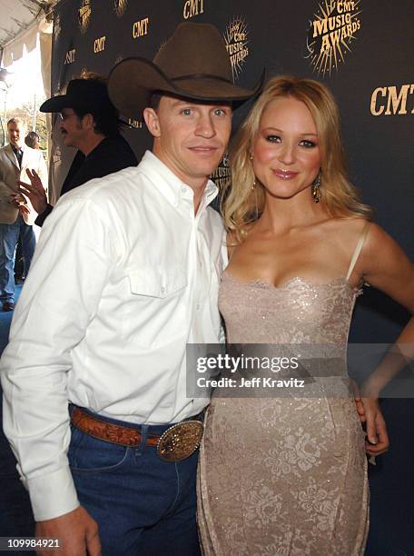 Ty Murray and Jewel during 2006 CMT Music Awards - Red Carpet at Curb Events Center at Belmont University in Nashville, Tennessee, United States.