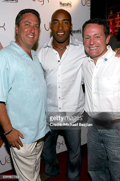 John Miller, Ronde Barber and Jimmy Roberts during American Century Golf Championship Party at Harrah's Casino and Vex Night Club - July 16, 2006 at...