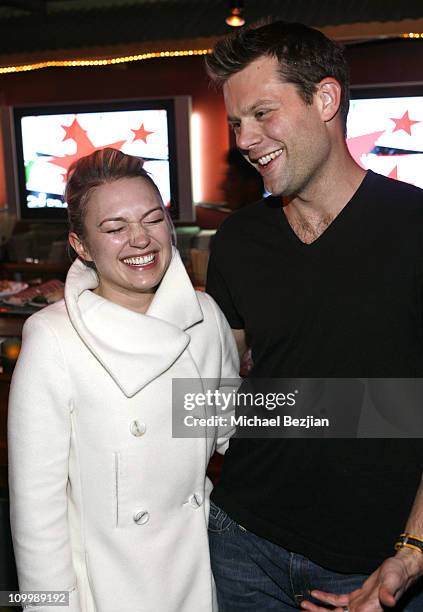 Sophia Myles and Matt Keeslar at the Heineken Green Room