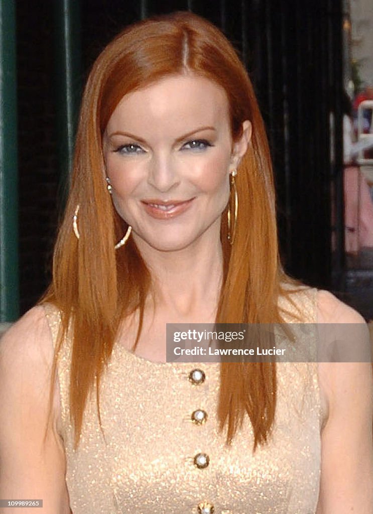 Marcia Cross and Lucinda Williams Appear Outside The Late Show with David Letterman - August 3, 2005