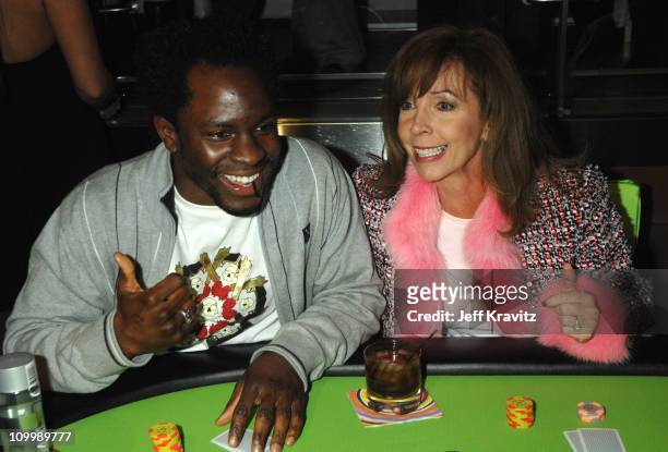 Gbenga Akinnagbe and Rita Rudner during HBO & AEG Live's The Comedy Festival - 2nd Annual Comedy Cares Celebrity Poker Tournament - Inside at Caesars...