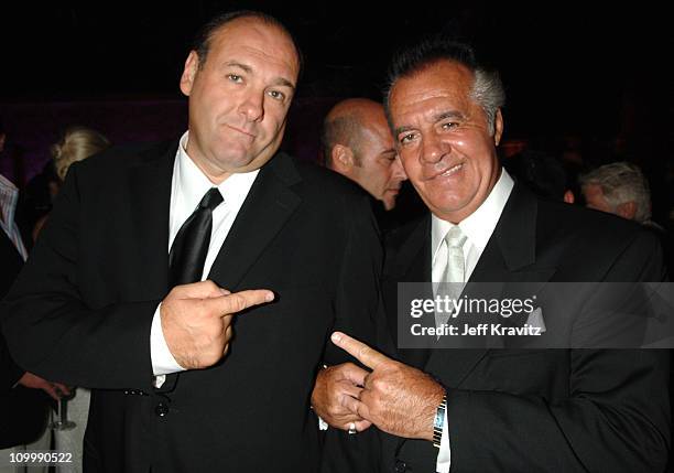 James Gandolfini and Tony Sirico during 58th Annual Primetime Emmy Awards - HBO After Party at Pacific Design Center in Los Angeles, California,...