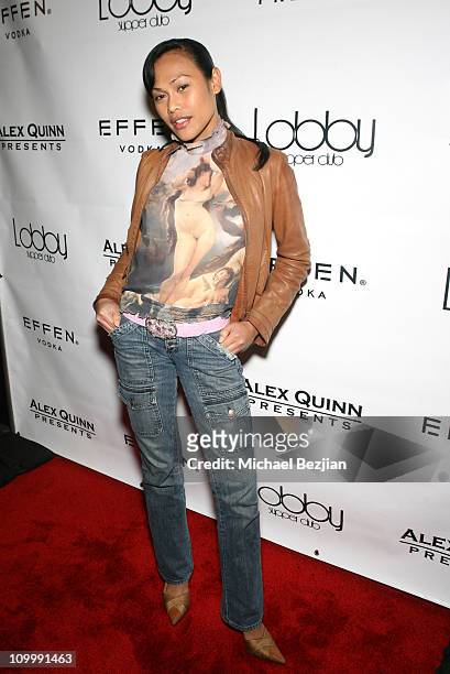 Cassandra Hepburn during Alex Quinn Presents The Good Life - Red Carpet at Lobby Supper Club in Los Angeles, California, United States.