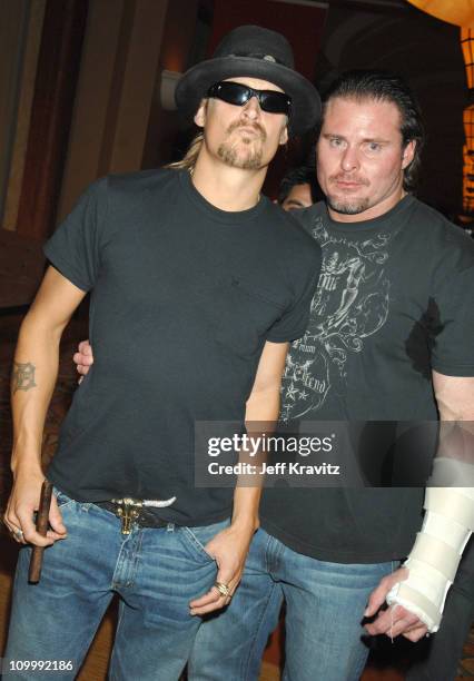 Kid Rock and Jason Giambi during HBO & AEG Live's The Comedy Festival - A Salute to the Troops and USO - Backstage at Caesars Palace in Las Vegas,...