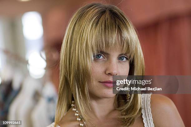 Mena Suvari during Mena Suvari Visits Envie Boutique in Beverly Hills - May 31, 2006 at Envie Boutique in Beverly Hills, California, United States.