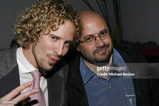 Jonny Fairplay and Eric Mittleman during Jonny Fairplay's Birthday Party at Red Buda in Los Angeles, California, United States.