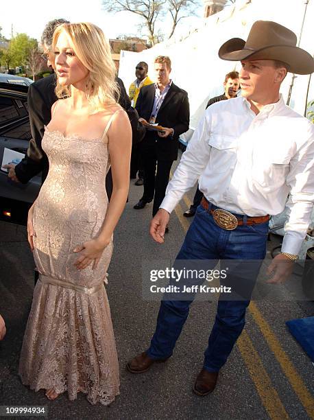 Jewel and Ty Murray during 2006 CMT Music Awards - Red Carpet at Curb Events Center at Belmont University in Nashville, Tennessee, United States.