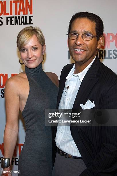 Hilary Quinlan and Bryant Gumbel during Cosmopolitan's 40th Birthday Bash at Skylight Studios in New York City, New York, United States.