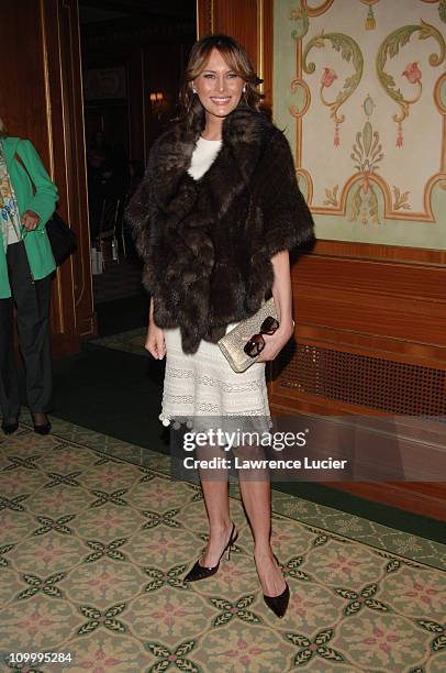 Melania Trump during The Police Athletic League's 17th Annual Woman of the Year Luncheon at Pierre Hotel in New York City, New York, United States.