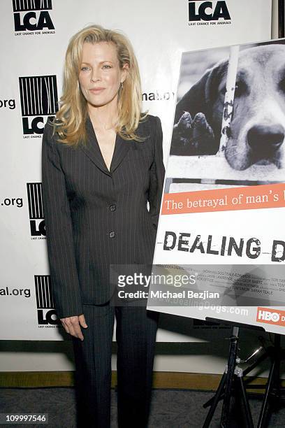 Kim Basinger during Dealing Dogs Los Angeles Premiere Benefiting Last Chance for Animals in Los Angeles, California, United States.