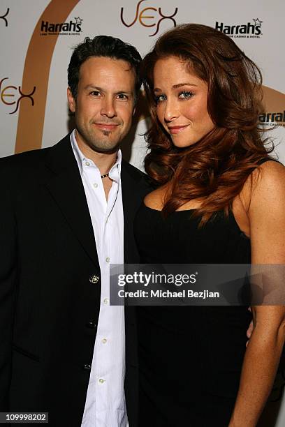 Noah Blake and Jamie Luner during Harrah's Casino Hotel Grand Opening of VEX Night Club at Harrah's Casino Hotel in Lake Tahoe, Nevada, United States.