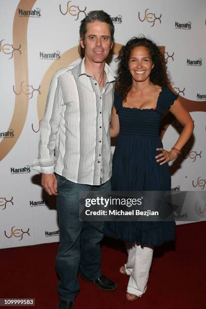 Thomas Howell and Estee Chandler during American Century Golf Championship Party at Harrah's Casino and Vex Night Club - July 16, 2006 at Harrah's...