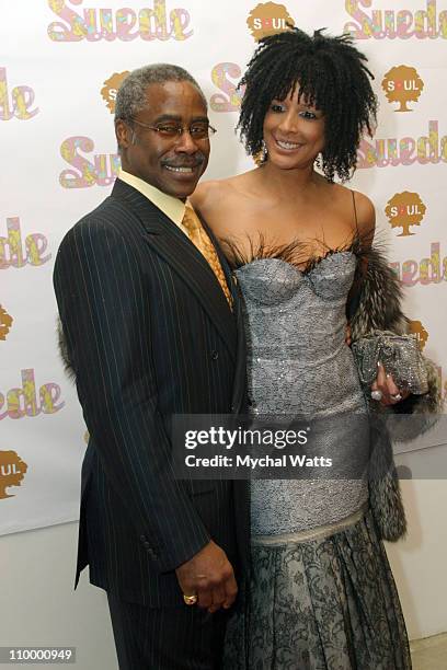 Ed Lewis and Suzanne Boyd during Suede Magazine Presents the Fab 40 Party at Skylight Studio's in New York City, New York, United States.