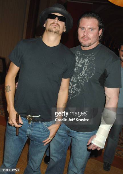 Kid Rock and Jason Giambi during HBO & AEG Live's The Comedy Festival - A Salute to the Troops and USO - Backstage at Caesars Palace in Las Vegas,...