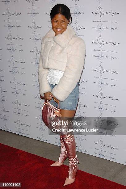 Misa Hylton Brim during Olympus Fashion Week Fall 2005 - Baby Phat - Arrivals at Skylight Studio in New York City, New York, United States.