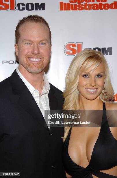 Mark McGwire and Stephanie McGwire during Sports Illustrated 2005 Swimsuit Issue - Press Conference at AER Lounge in New York City, New York, United...