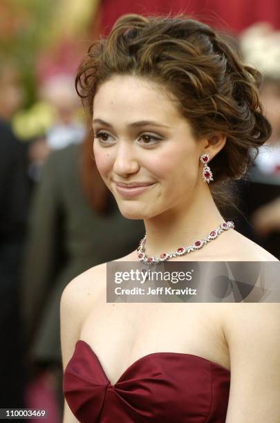 Emmy Rossum during The 77th Annual Academy Awards - Arrivals at Kodak Theatre in Los Angeles, California, United States.