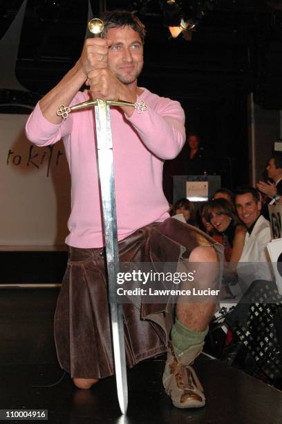 Gerard Butler during Johnnie Walker Presents Dressed to Kilt - Arrivals and Runway at Copacabana in New York City, New York, United States.