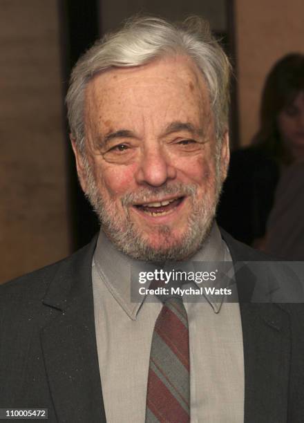 Stephen Sondheim during The All-Star Stephen Sondheim 75th Birthday Celebration Children and Art at Four Seasons Resturant in New York, New York,...