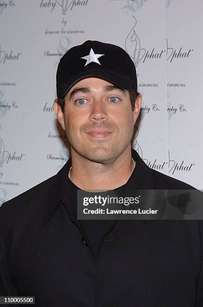 Carson Daly during Olympus Fashion Week Fall 2005 - Baby Phat - Arrivals at Skylight Studio in New York City, New York, United States.