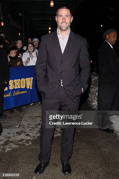 Matthew Fox during Matthew Fox Outside The Late Show with David Letterman - January 31, 2005 at Ed Sullivan Theater in New York City, New York,...