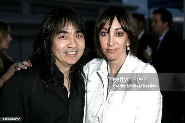 Stephen Kamifuji and Merle Ginsberg during Magazine Genlux Hosts Party for Emmanuelle Chriqui - April 20, 2007 at The Luxe Hotel Rodeo Drive in Los...