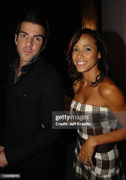Zachary Quinto and Dania Ramirez during the 2007 Spike TV Scream Awards at The Greek Theater on October 19, 2007 in Los Angeles, California.