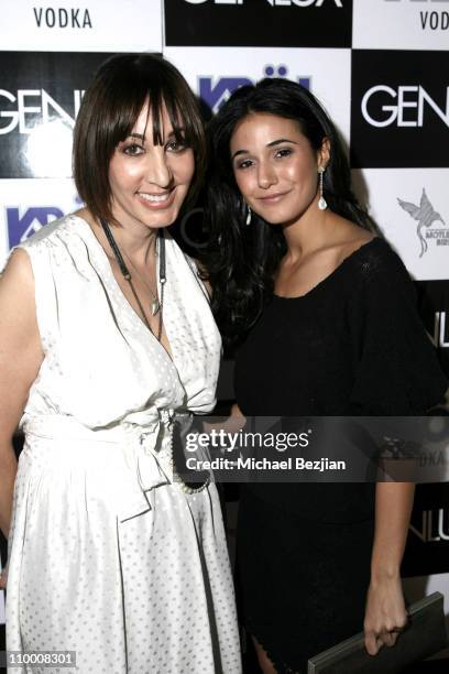 Merle Ginsberg and Emmanuelle Chriqui during Magazine Genlux Hosts Party for Emmanuelle Chriqui - April 20, 2007 at The Luxe Hotel Rodeo Drive in Los...