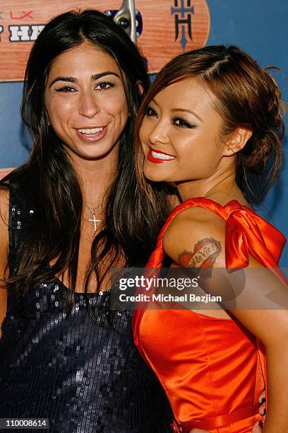 Actresses Courtney Semel and Tila Tequila attend the T-Mobile Launch Party for The T-Mobile Sidekick LX Tony Hawk Edition on August 1, 2008 in...