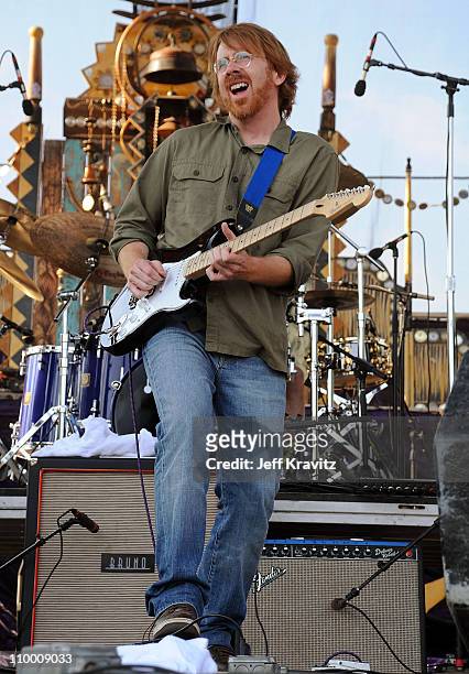 Trey Anastasio performs with Mike Gordon's band on the Ranch Sherwood Court Stage during the Rothbury Music Festival 08 on July 6, 2008 in Rothbury,...