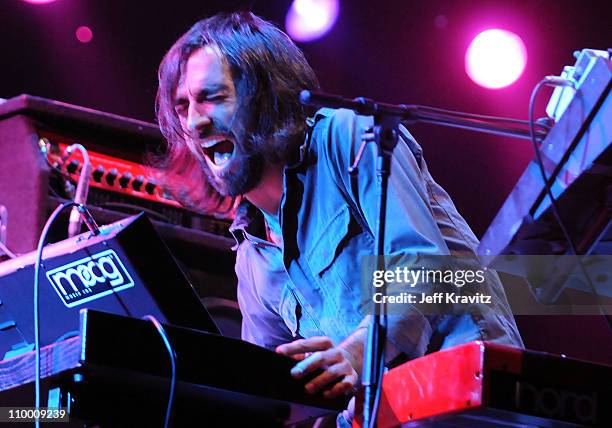 Steve Molitz performs with Phil Lesh and Friends on the Odeum Stage during the Rothbury Music Festival 08 on July 6, 2008 in Rothbury, Michigan