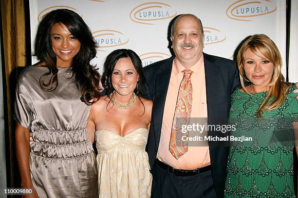 Actress Rachel Smith, a guest, Dr. Daniel J. Wallace and actress Nicole Paxson arrive at the Lupus LA's 2008 Orange Ball on May 1, 2008 at The...