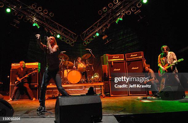 Mike Watt, Iggy Pop, Scott Asheton and Ron Asheton of Iggy and the Stooges perform during the Vegoose Music Festival on October 27, 2007 at Sam Boyd...