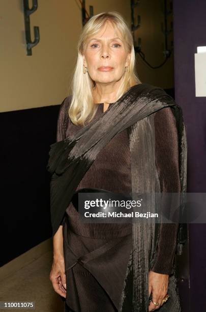 Musician Joni Mitchell backstage at The Thelonious Monk Institute of Jazz and The Recording Academy Los Angeles chapter honoring Herbie Hancock all...