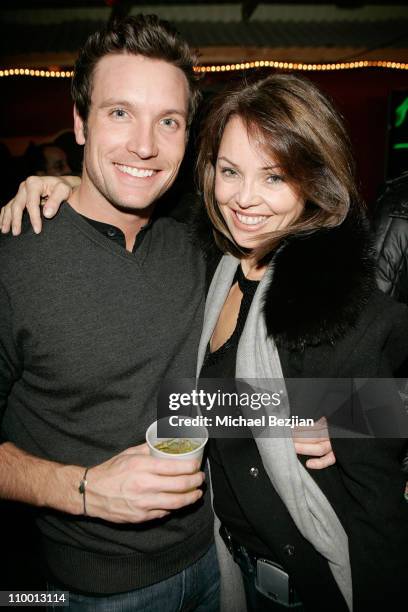 Matt Davis and model Deborah Driggs attend Outfest at Heineken Green Room at The Lift on January 18, 2008 in Park City, Utah.