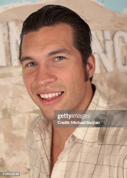 Actor Marcus Shirock attends the Skype And Earth Friendly Products Host Inauguration Viewing Party at the Green Lodge on January 20, 2009 in Park...