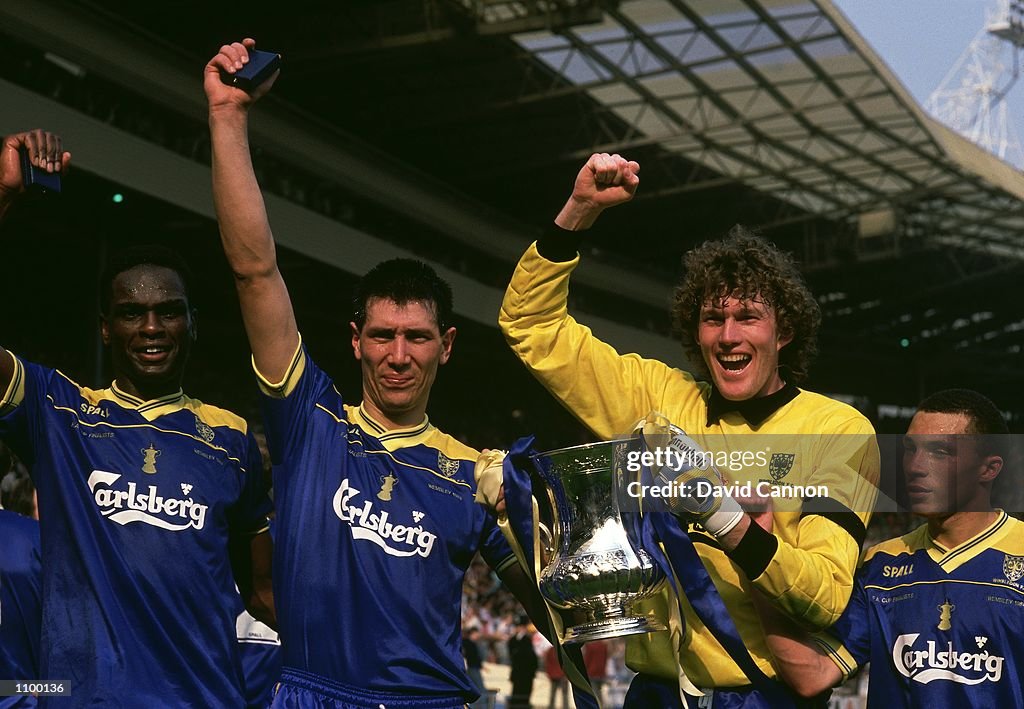 Eric Young, Lawrie Sanchez, Dave Beasant and Terry Phelan