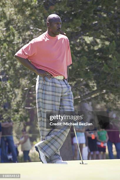 Michael Jordan plays at the American Century Celebrity Golf Tournament