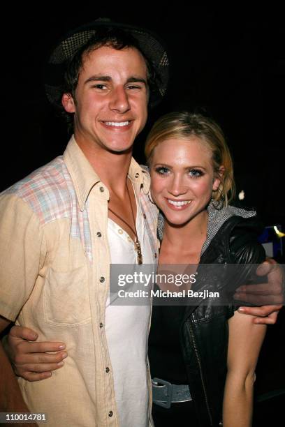 Actor Kelly Blatz and actress Brittany Snow pose at the Prom Night Realease Party with Cast and Crew on April 10, 2008 at the Whiskey Blue in Los...