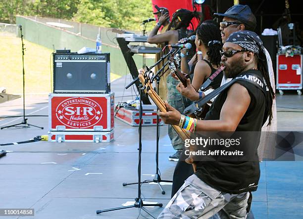 Steel Pulse performs on the Odeum Stage during the Rothbury Music Festival 08 on July 6, 2008 in Rothbury, Michigan.