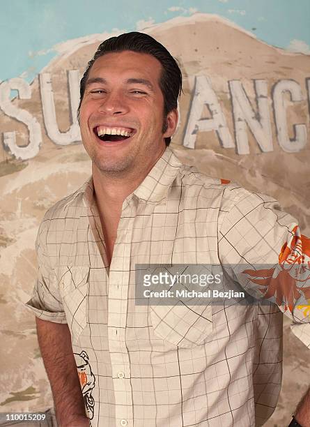Actor Marcus Shirock attends the Skype And Earth Friendly Products Host Inauguration Viewing Party at the Green Lodge on January 20, 2009 in Park...