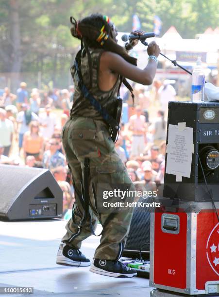 David Hinds of Steel Pulse performs on the Odeum Stage during the Rothbury Music Festival 08 on July 6, 2008 in Rothbury, Michigan.