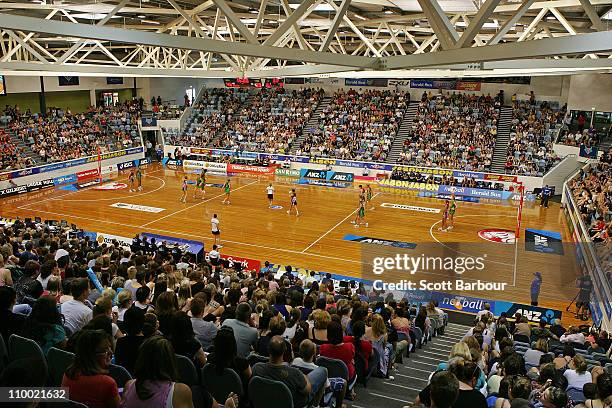 General view during the round five ANZ Championship match between the Melbourne Vixens and the West Coast Fever at State Netball Hockey Centre on...