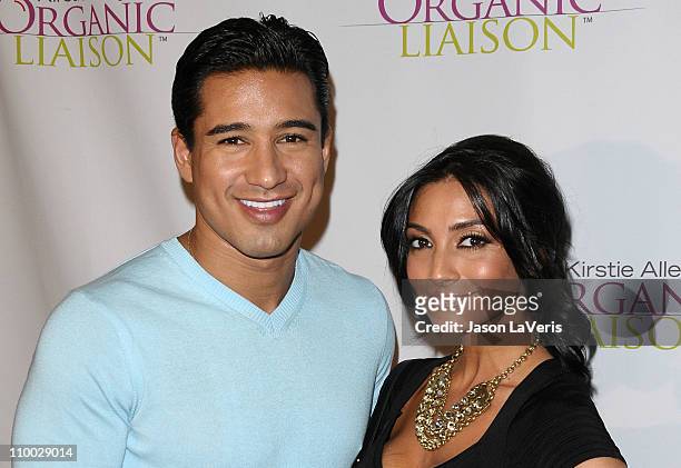 Mario Lopez and Courtney Mazza attend the Organic Liaison store grand opening on March 9, 2011 in Los Angeles, California.